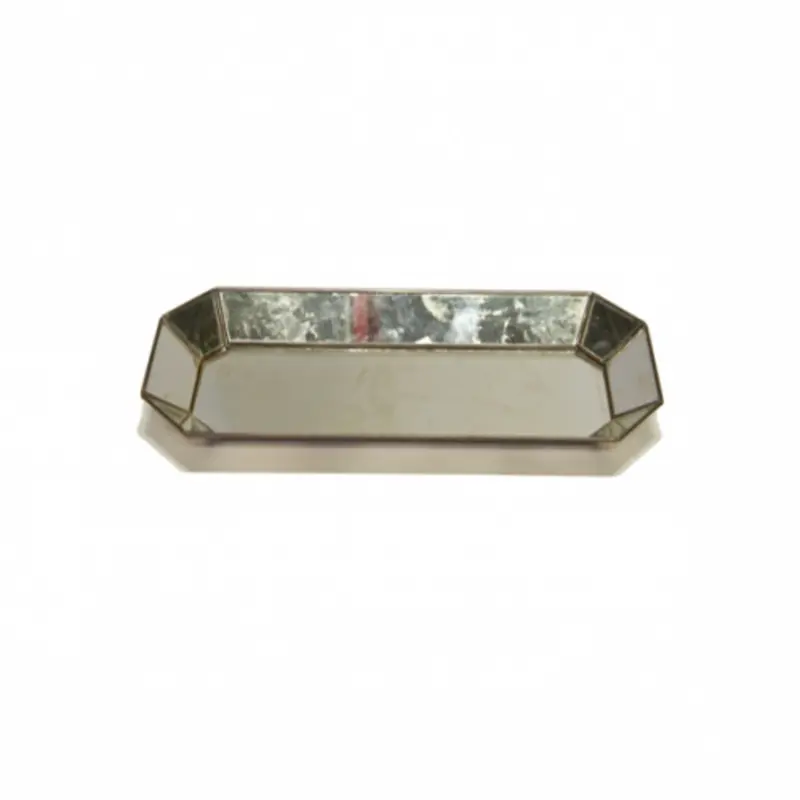 Regency Octagonal Antique Mirror Tray 1