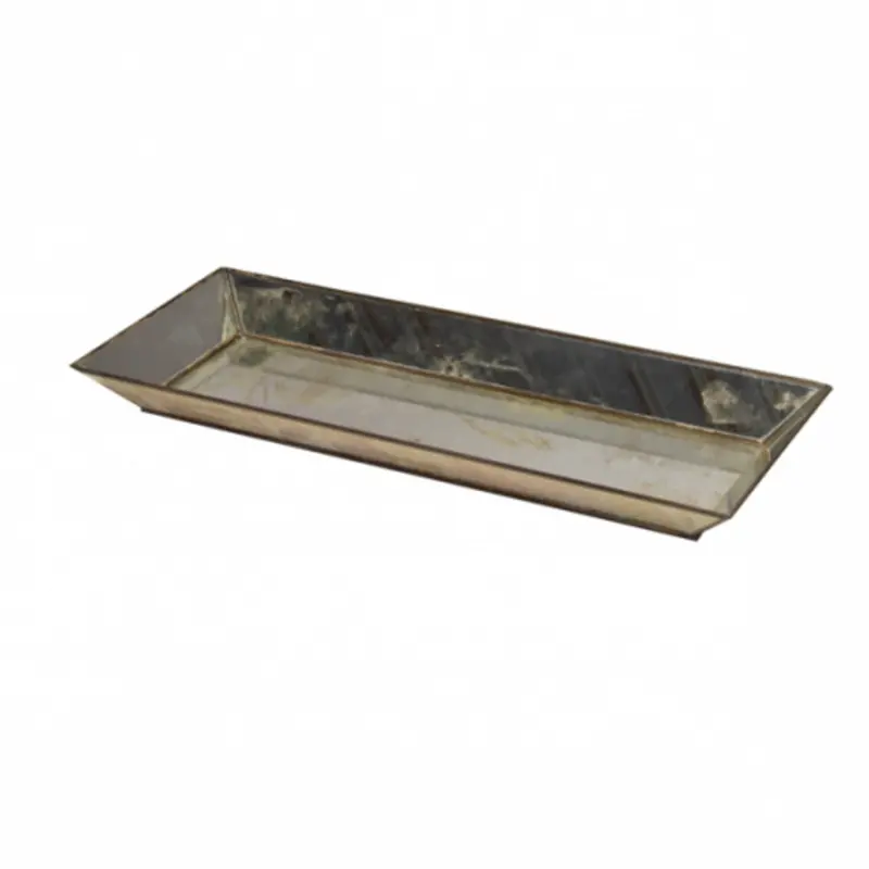 Regency Rectangular Antique Mirror Tray 1
