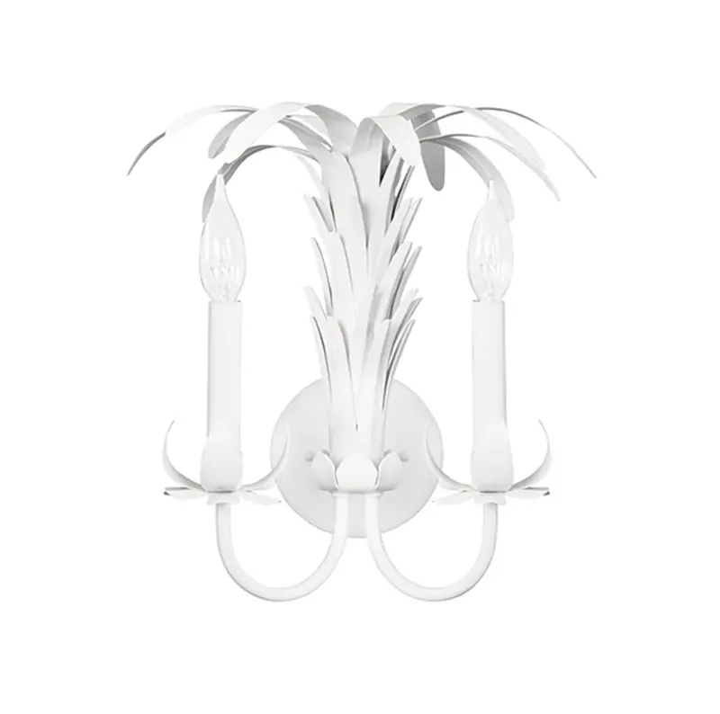 Reseda Palm Spray Metal Wall Sconce 1