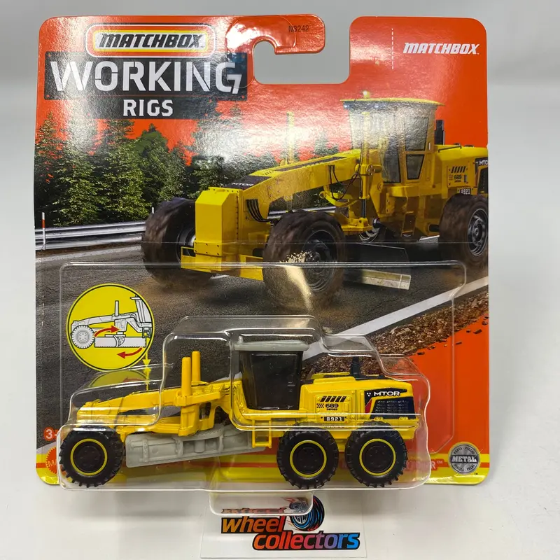 Road Grader Yellow * 2022 Matchbox Working Rigs Case Q Release 1