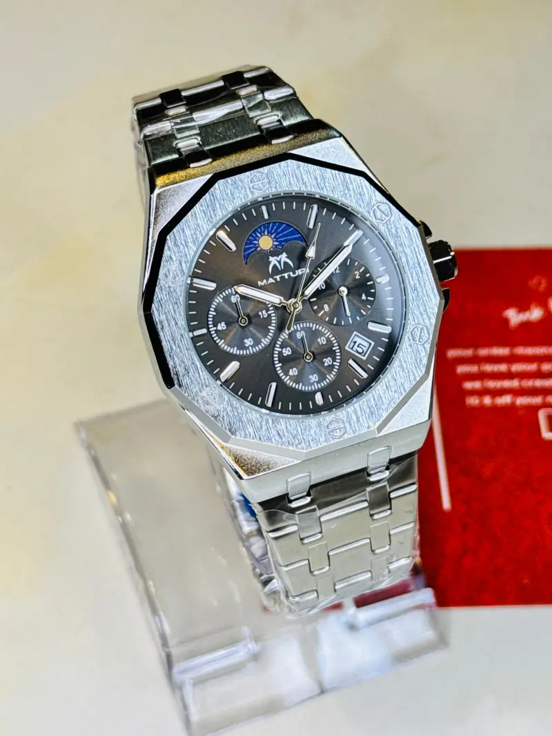 Royal Oak Silver Grey Chronograph Waterproof Watch 1