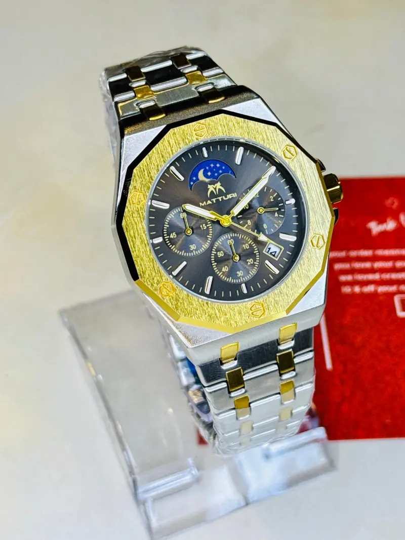 Royal Oak Two Tone Grey Chronograph Waterproof Watch 1