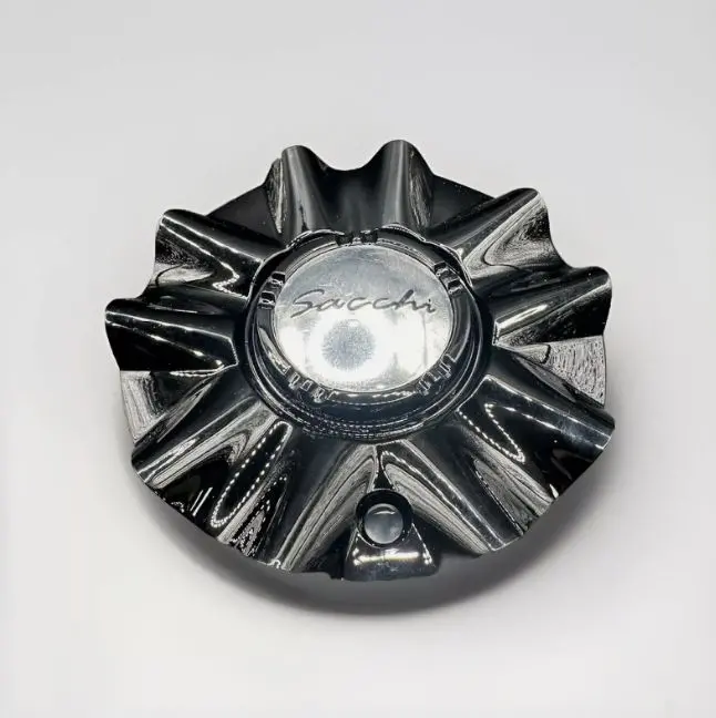 Sacchi S3 Gloss Black C10230 543770F-1 Wheel Rim Center Cap With Screw 1