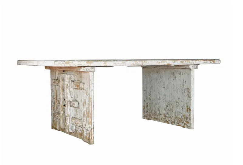 Salvaged 79" Vintage Door Dining Table - Matthew Izzo Collection 1