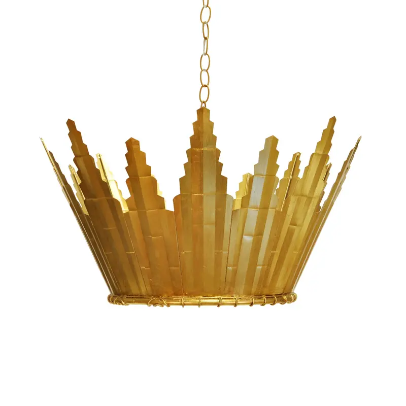 Santorini Crown Chandelier - Gold Leaf 1
