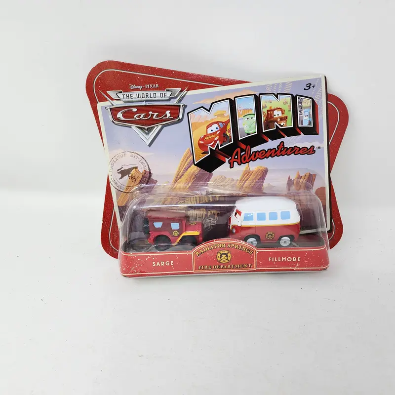Sarge & Fillmore *  Radiator Springs Fire * Disney Pixar The World Of Cars Mini Adventures 1