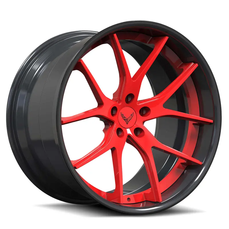 Sc-04 Custom Super Concave Carbon Flash, Red Wheels 1