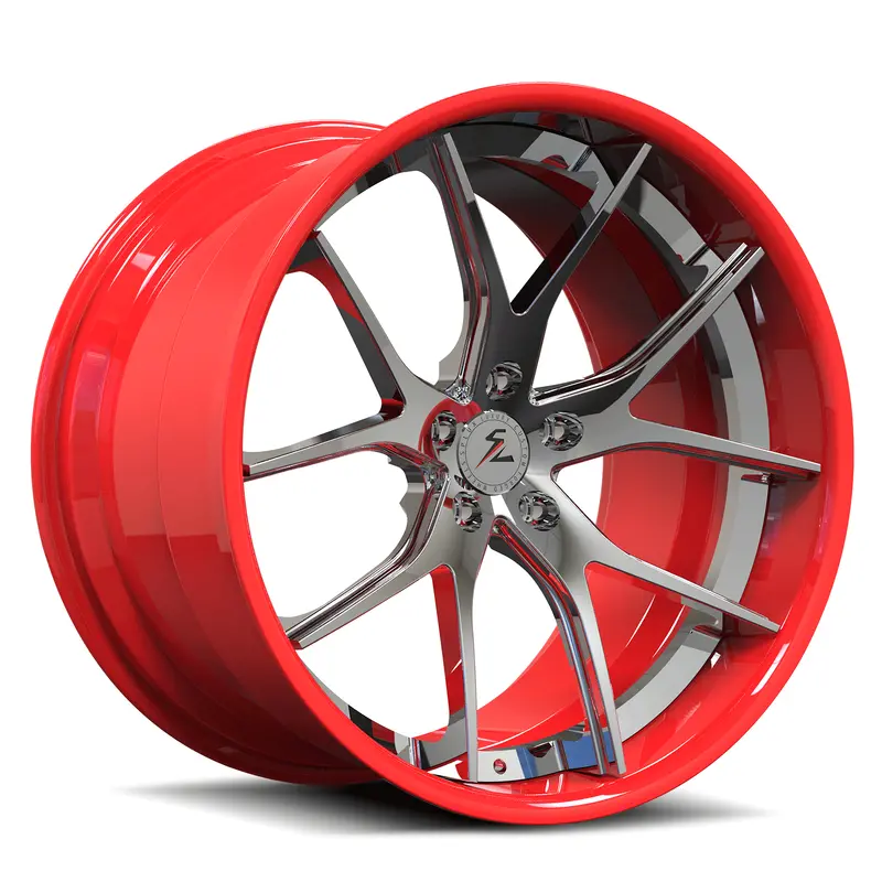 Sc-04 Custom Super Concave Chrome, Polished Rose Gold Wheels 1