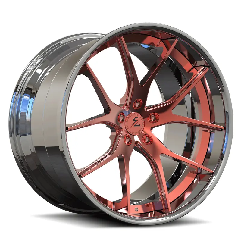 Sc-04 Custom Super Concave Gloss Red, Chrome Wheels 1