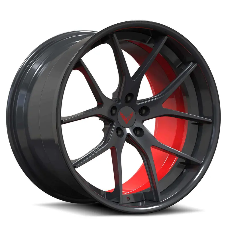 Sc-04 Custom Super Concave Gloss Red Inner Barrel, Carbon Flash Wheels 1