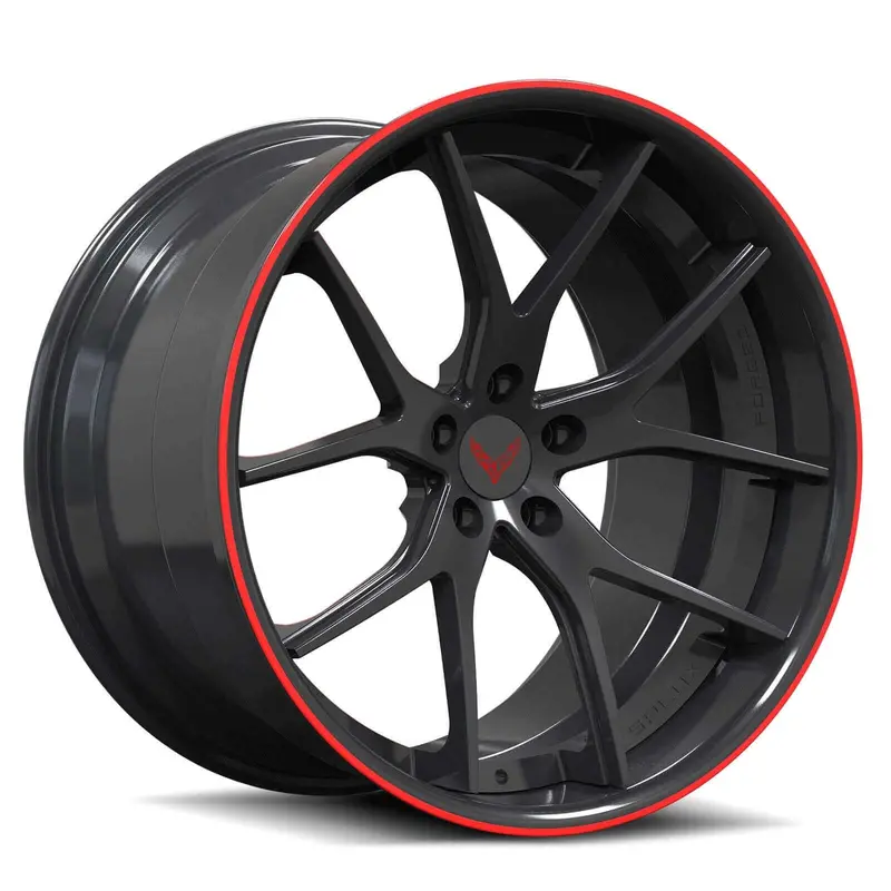 Sc-04 Custom Super Concave Gloss Red Trim, Carbon Flash Wheels 1