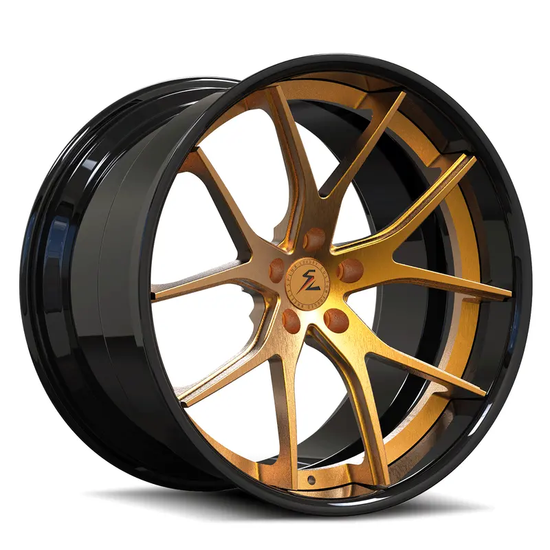 Sc-04 Custom Super Concave Piano Black, Shiny Bronze Wheels 1