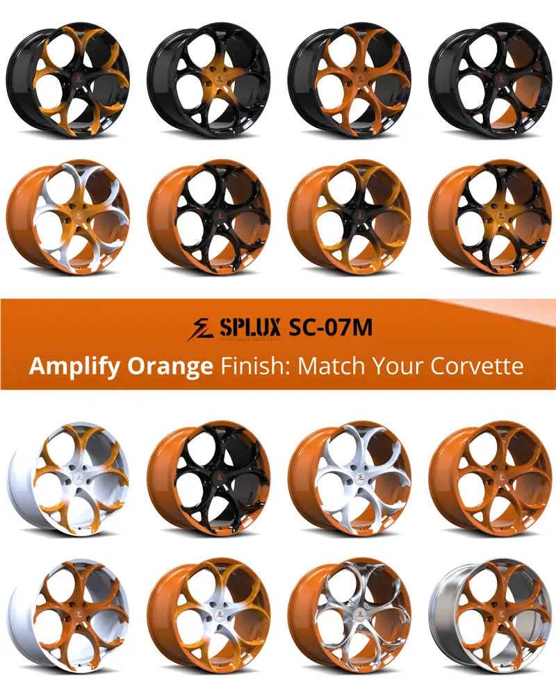 Sc-07M Corvette C8 Stingray/Z51 Amplify Orange 19X8.5 20X11, 20X9 21X12 2