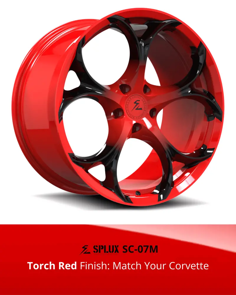 Sc-07M Corvette C8 Stingray/Z51 Torch Red 19X8.5 20X11, 20X9 21X12 10