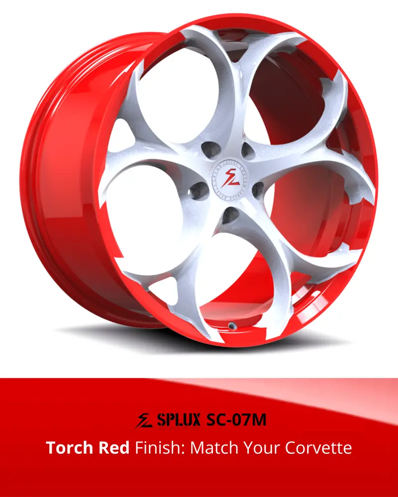Sc-07M Corvette C8 Stingray/Z51 Torch Red 19X8.5 20X11, 20X9 21X12 10