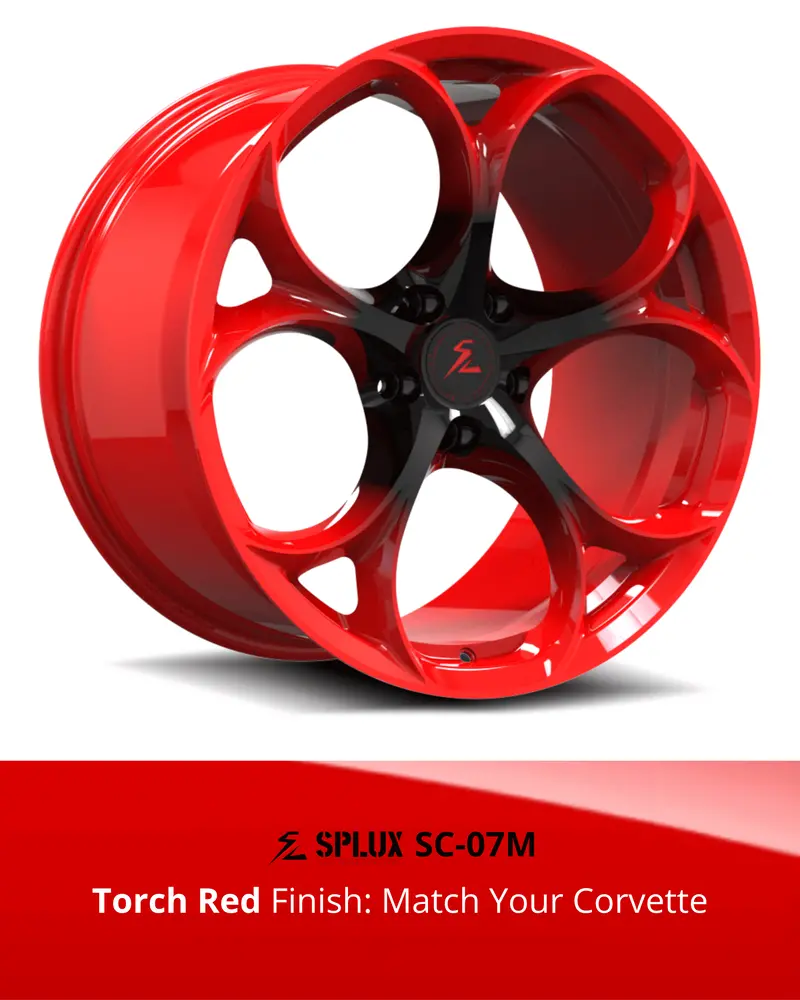 Sc-07M Corvette C8 Stingray/Z51 Torch Red 19X8.5 20X11, 20X9 21X12 11