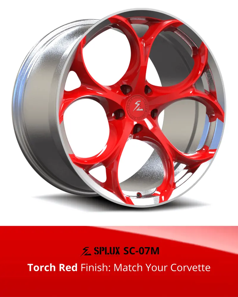 Sc-07M Corvette C8 Stingray/Z51 Torch Red 19X8.5 20X11, 20X9 21X12 12