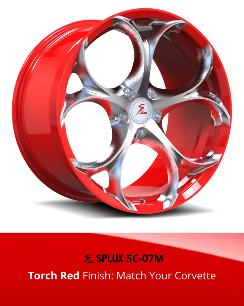 Sc-07M Corvette C8 Stingray/Z51 Torch Red 19X8.5 20X11, 20X9 21X12 13