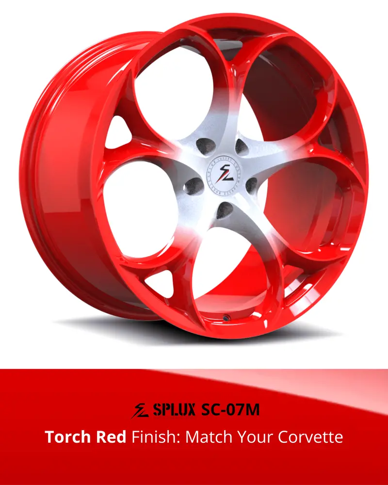 Sc-07M Corvette C8 Stingray/Z51 Torch Red 19X8.5 20X11, 20X9 21X12 13