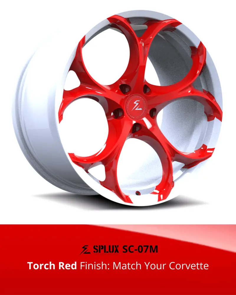 Sc-07M Corvette C8 Stingray/Z51 Torch Red 19X8.5 20X11, 20X9 21X12 14