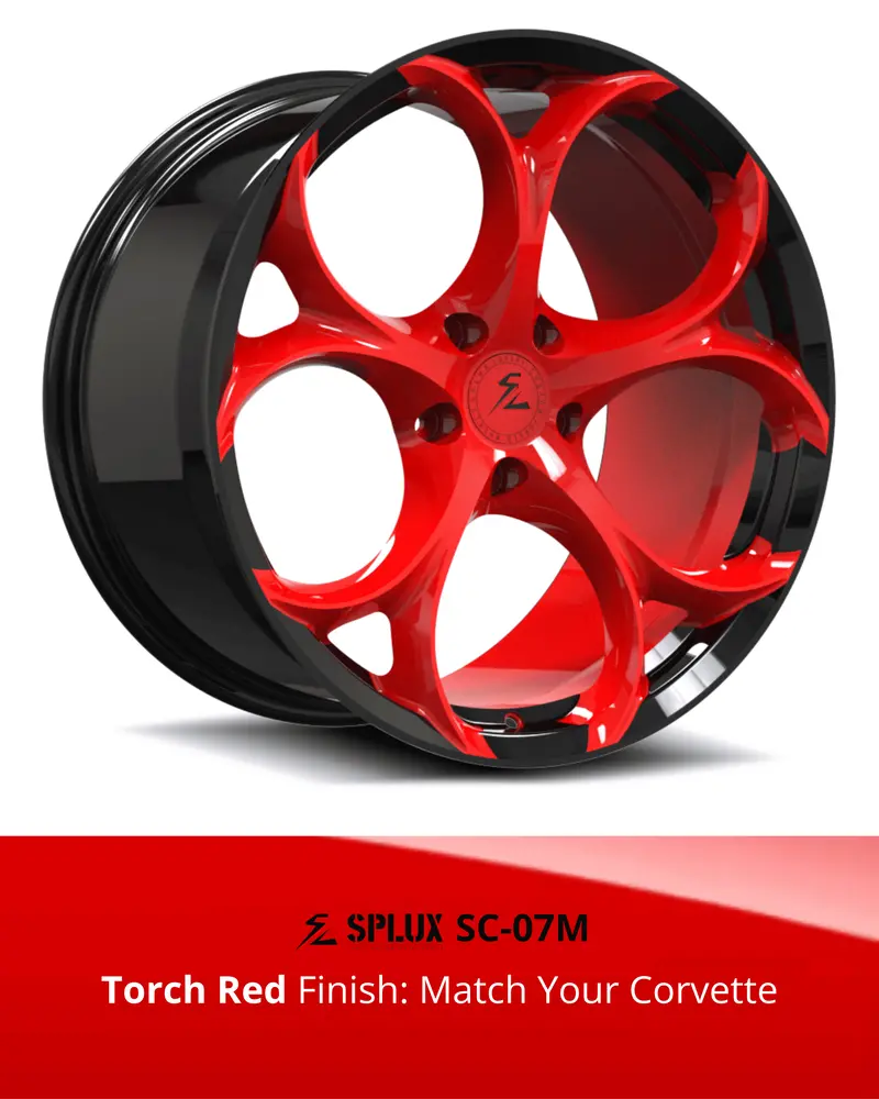 Sc-07M Corvette C8 Stingray/Z51 Torch Red 19X8.5 20X11, 20X9 21X12 15