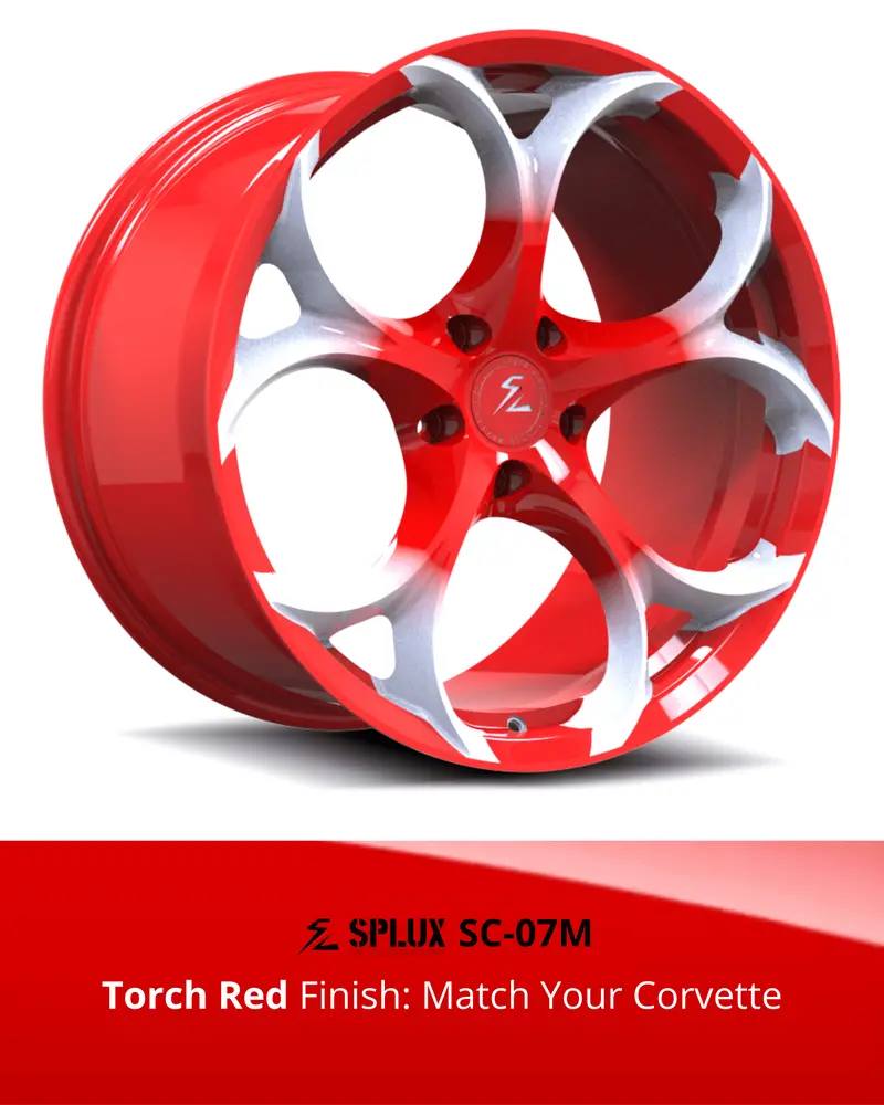 Sc-07M Corvette C8 Stingray/Z51 Torch Red 19X8.5 20X11, 20X9 21X12 16