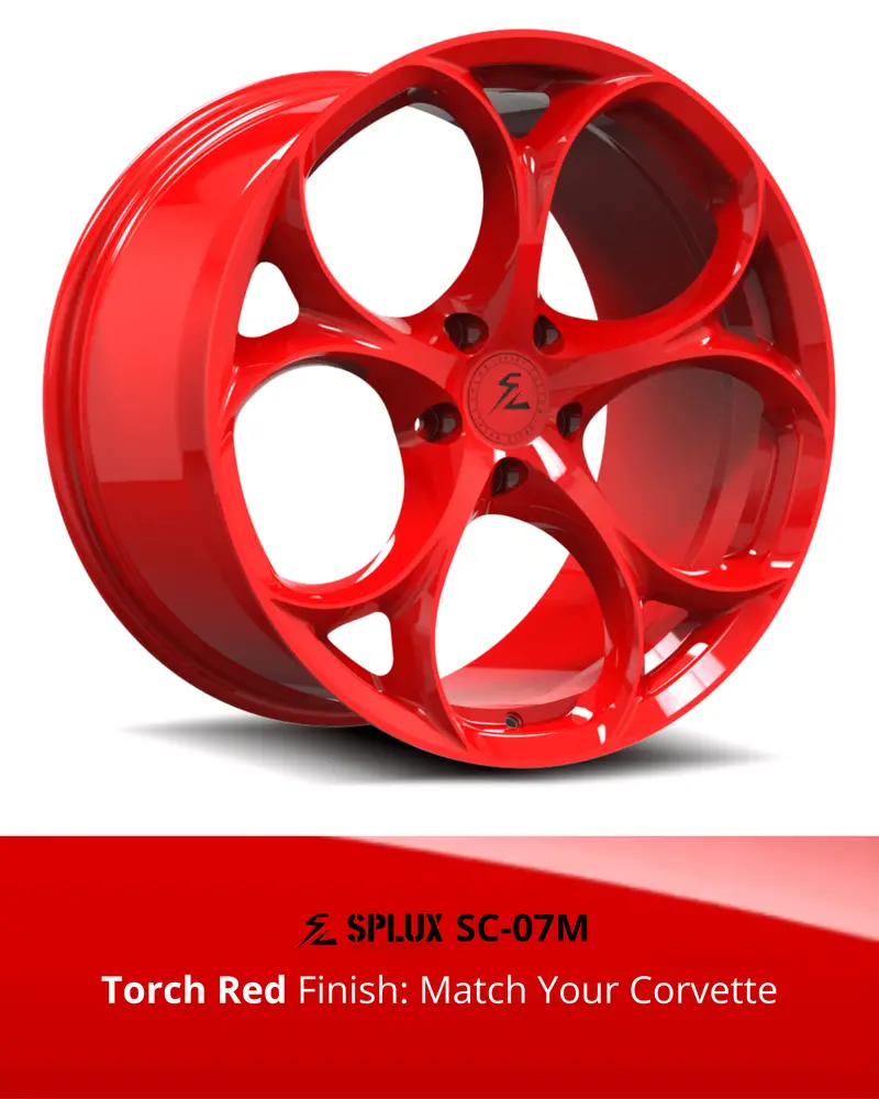 Sc-07M Corvette C8 Stingray/Z51 Torch Red 19X8.5 20X11, 20X9 21X12 16