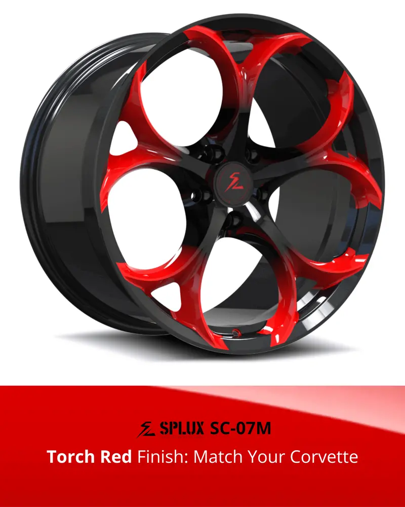Sc-07M Corvette C8 Stingray/Z51 Torch Red 19X8.5 20X11, 20X9 21X12 6