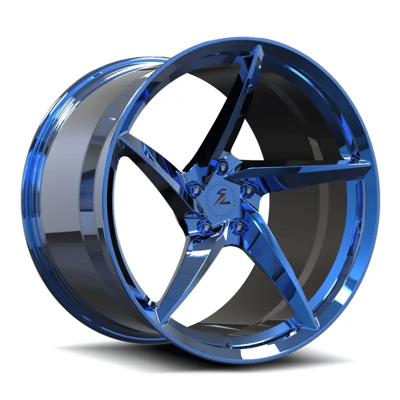 Sc-09M Custom Super Concave Forged Polished Blue,Black Innerbarrel Wheels 1