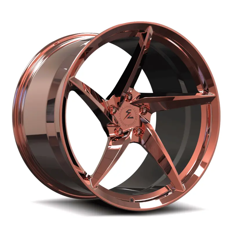 Sc-09M Custom Super Concave Forged Polished Rose Gold,Black Innerbarrel Wheels 1