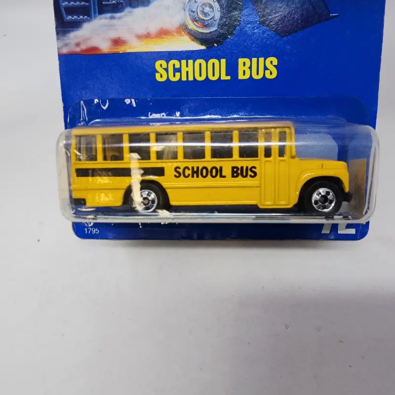 School Bus #72 * Yellow * Hot Wheels Blue Card 2