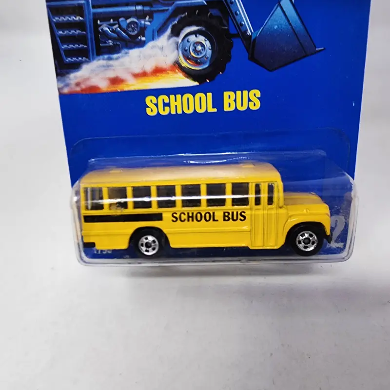 School Bus #72 * Yellow * Hot Wheels Blue Card 2