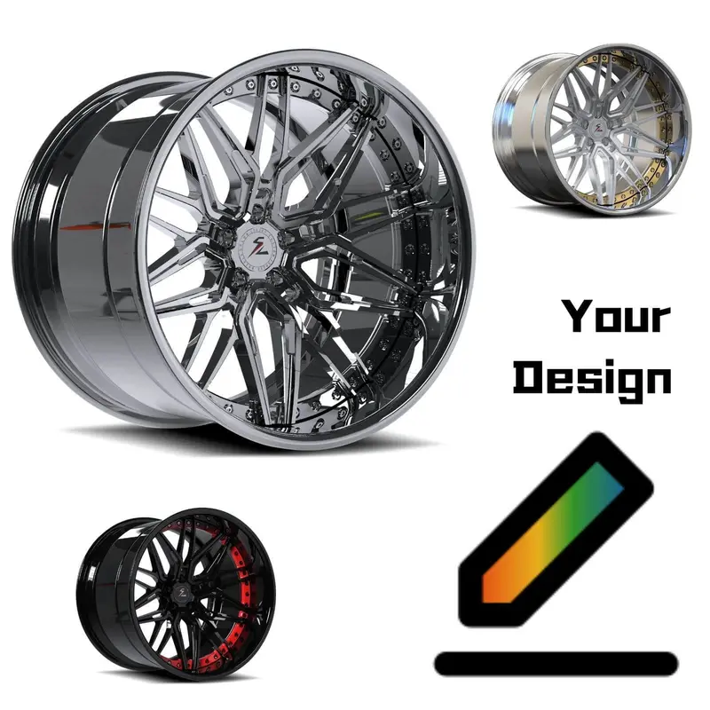 Sd-01 Custom Deep Dish Forged 2-Piece Wheels 1