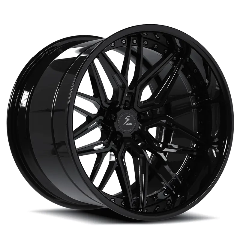 Sd-01 Custom Deep Dish Forged All Piano Black Wheels 1