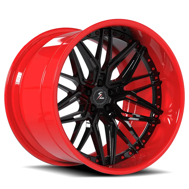 Sd-01 Custom Deep Dish Forged Black,Red Wheels 1