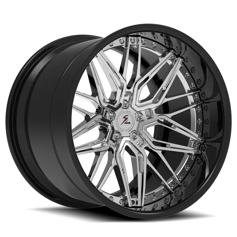 Sd-01 Custom Deep Dish Forged Chrome,Black Wheels 1