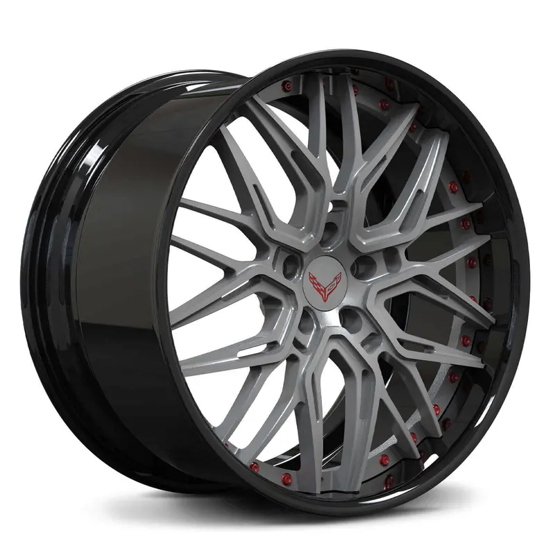 Sd-01 Custom Deep Dish Forged Corvette Gunmetal,Black Wheels 1