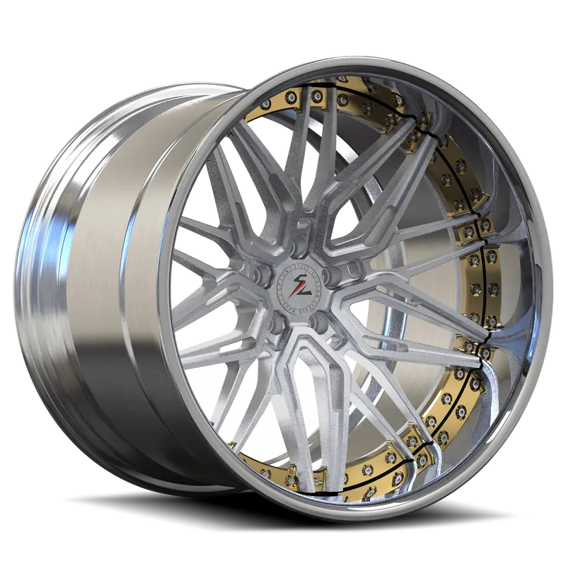 Sd-01 Custom Deep Dish Forged Gold,Polished Lip Wheels 1
