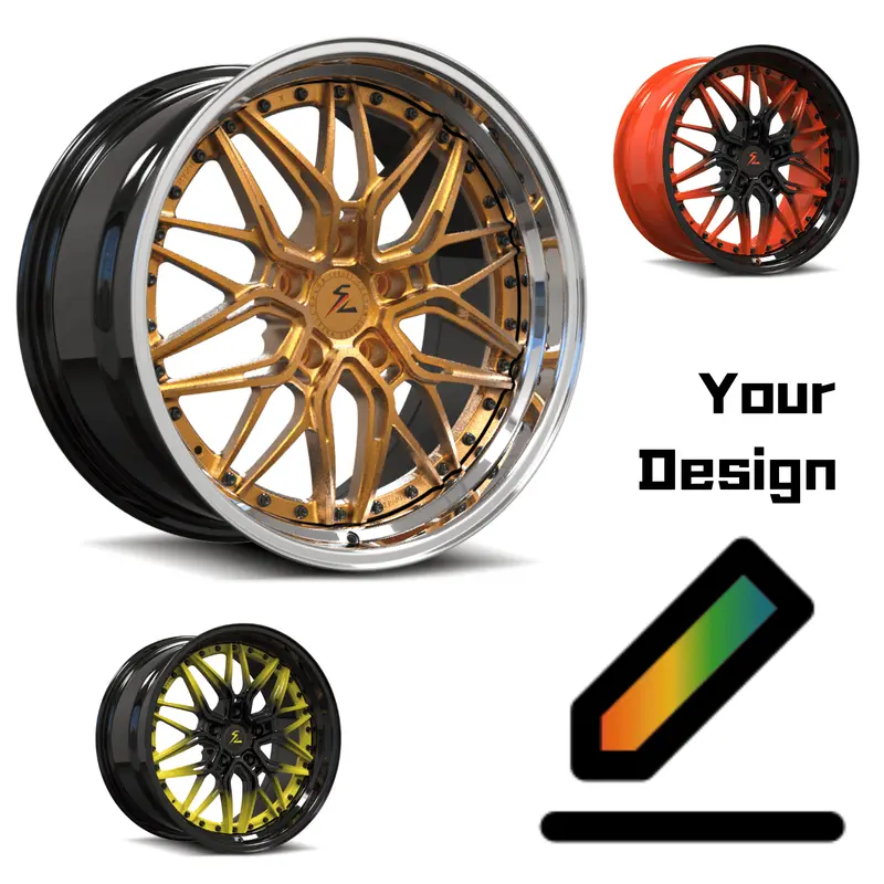 Sd-01S Custom Deep Step Lip Forged 2-Piece Wheels 1