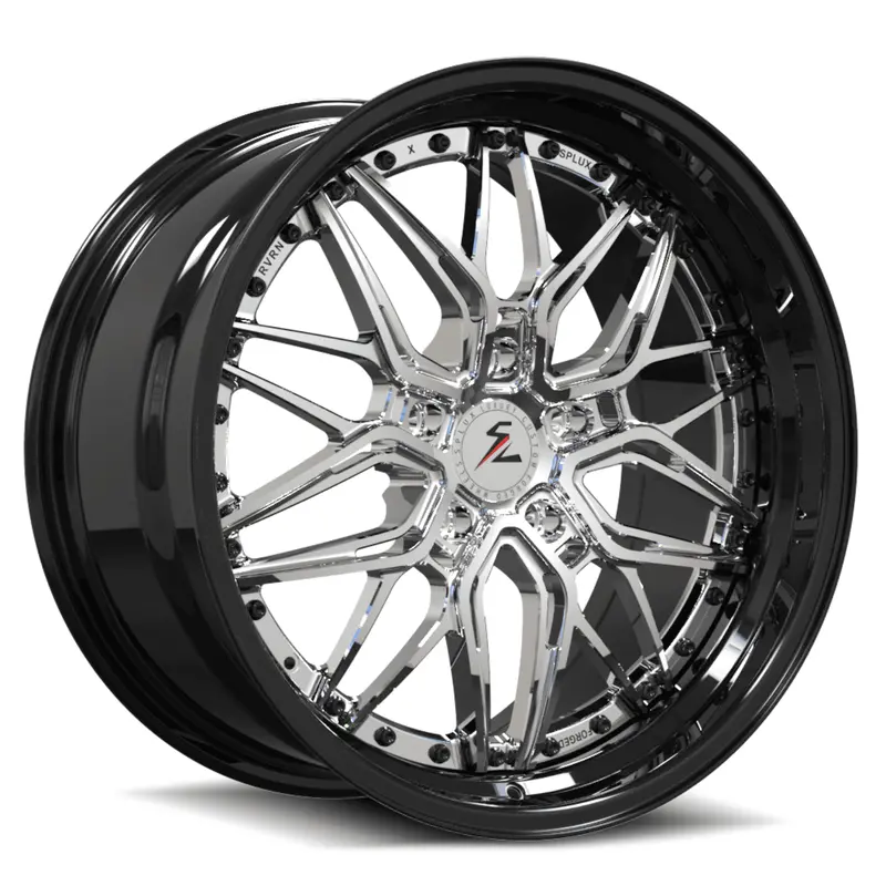Sd-01S Custom Deep Step Lip Forged Chrome,Black Wheels 1