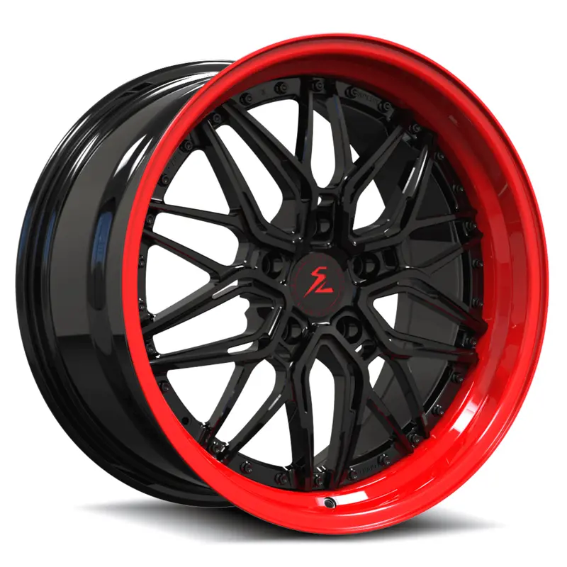 Sd-01S Custom Deep Step Lip Forged Red Lip,Piano Black Wheels 1