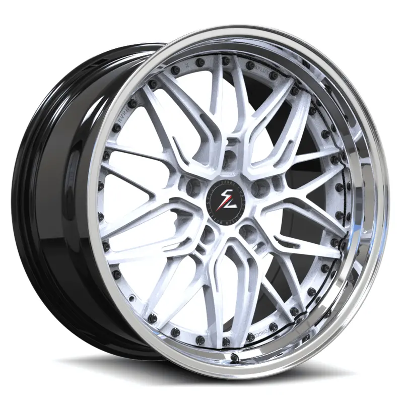 Sd-01S Custom Deep Step Lip Forged White,Black Chrome Lip Wheels 1