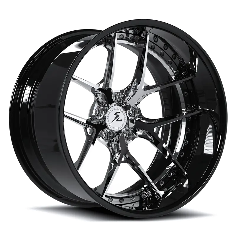 Sd-02 Custom Deep Dish Forged Chrome,Black Wheels 1