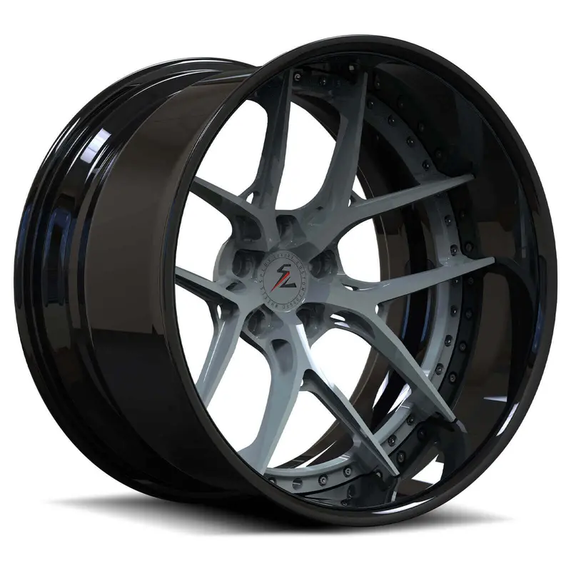 Sd-02 Custom Deep Dish Forged Chrysler Destroy Gray, Black 1