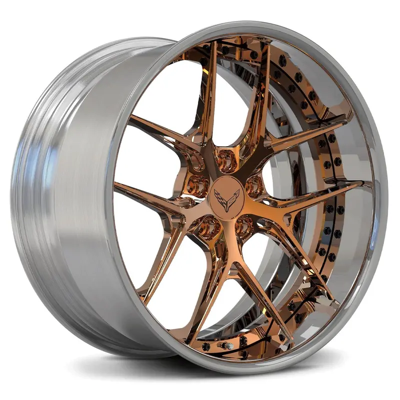 Sd-02 Custom Deep Dish Forged Polished Copper Wheels 1