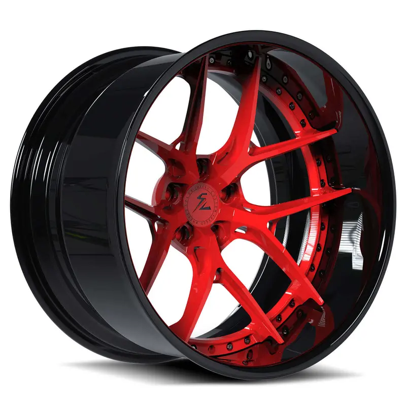Sd-02 Custom Deep Dish Forged Red,Black 1