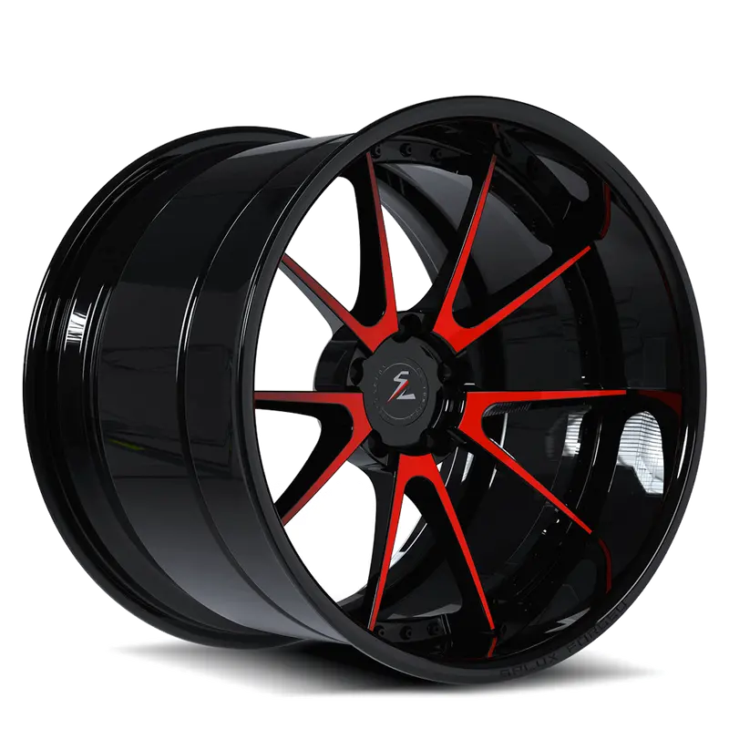 Sd-04 Custom Deep Dish Black,Red Wheels 1