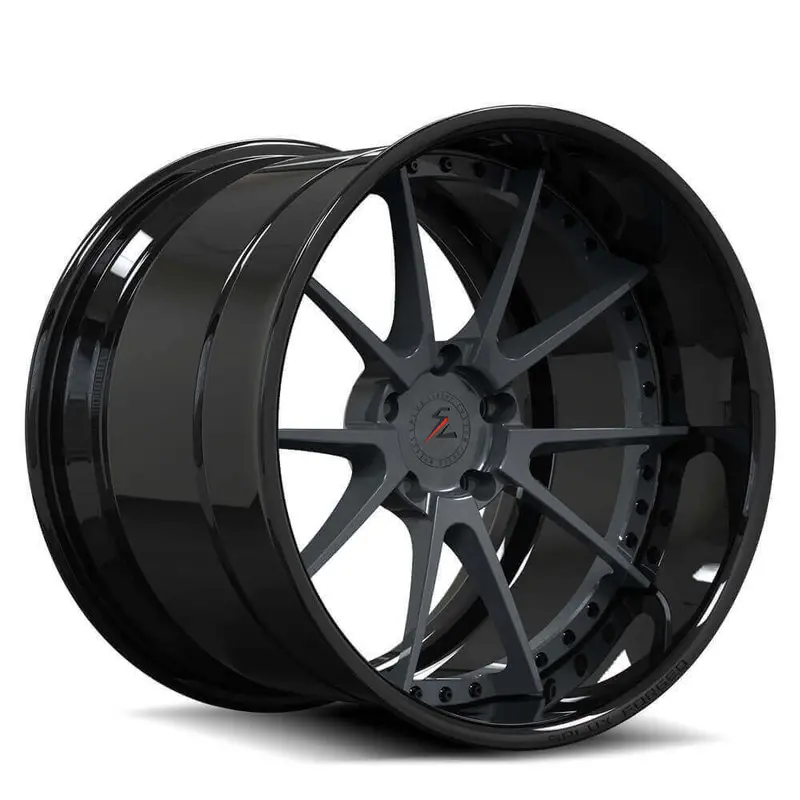 Sd-04 Custom Deep Dish Transparent Black Wheels 1