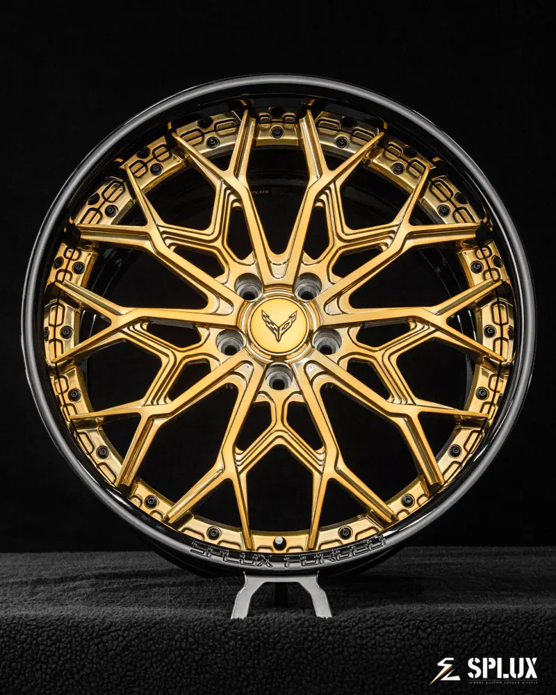 Sd-08 Custom C8 Corvette Stingray/Z51 5-Spoke Frozen Gold 20X9 21X12, 19X8.5 20X11 1