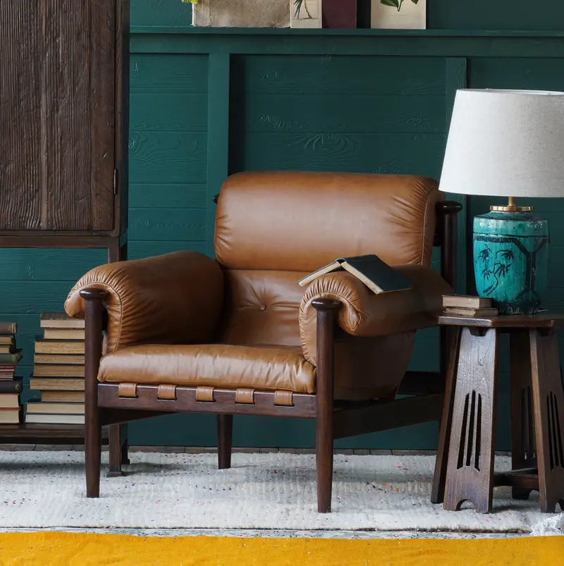 Selina Leather Arm Chair - Matthew Izzo Collection 1